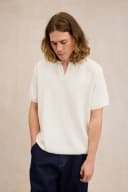 Polo maille guillochée manches courtes 2