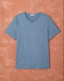 Tee-shirt en lin jersey col V 2