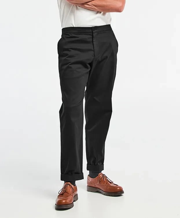 Chino Fleming coton spécial vélo, Noir