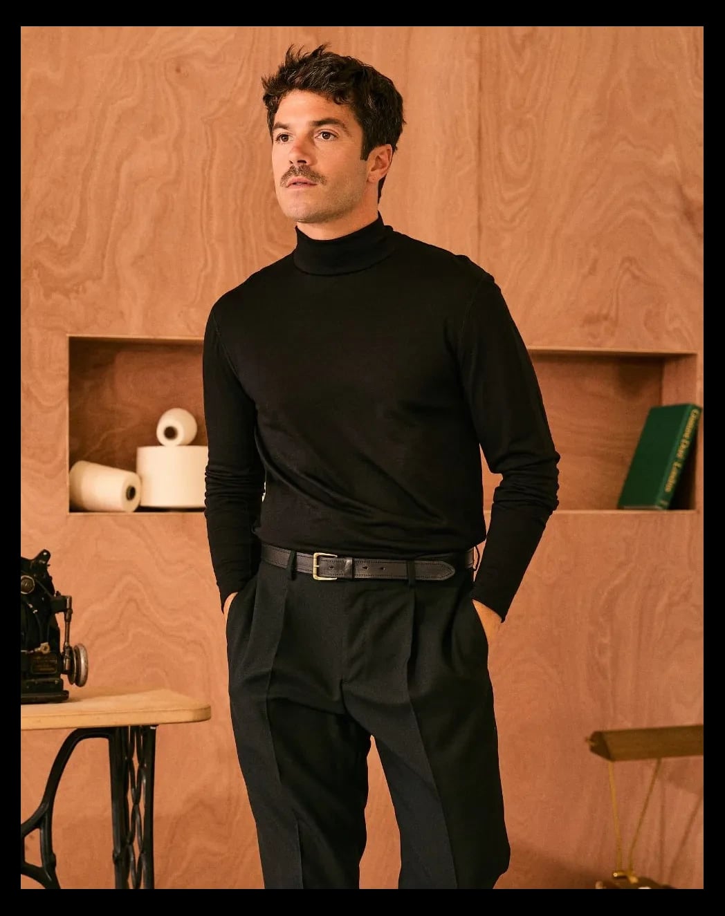 Sous-pull mérinos RUBEN, Noir