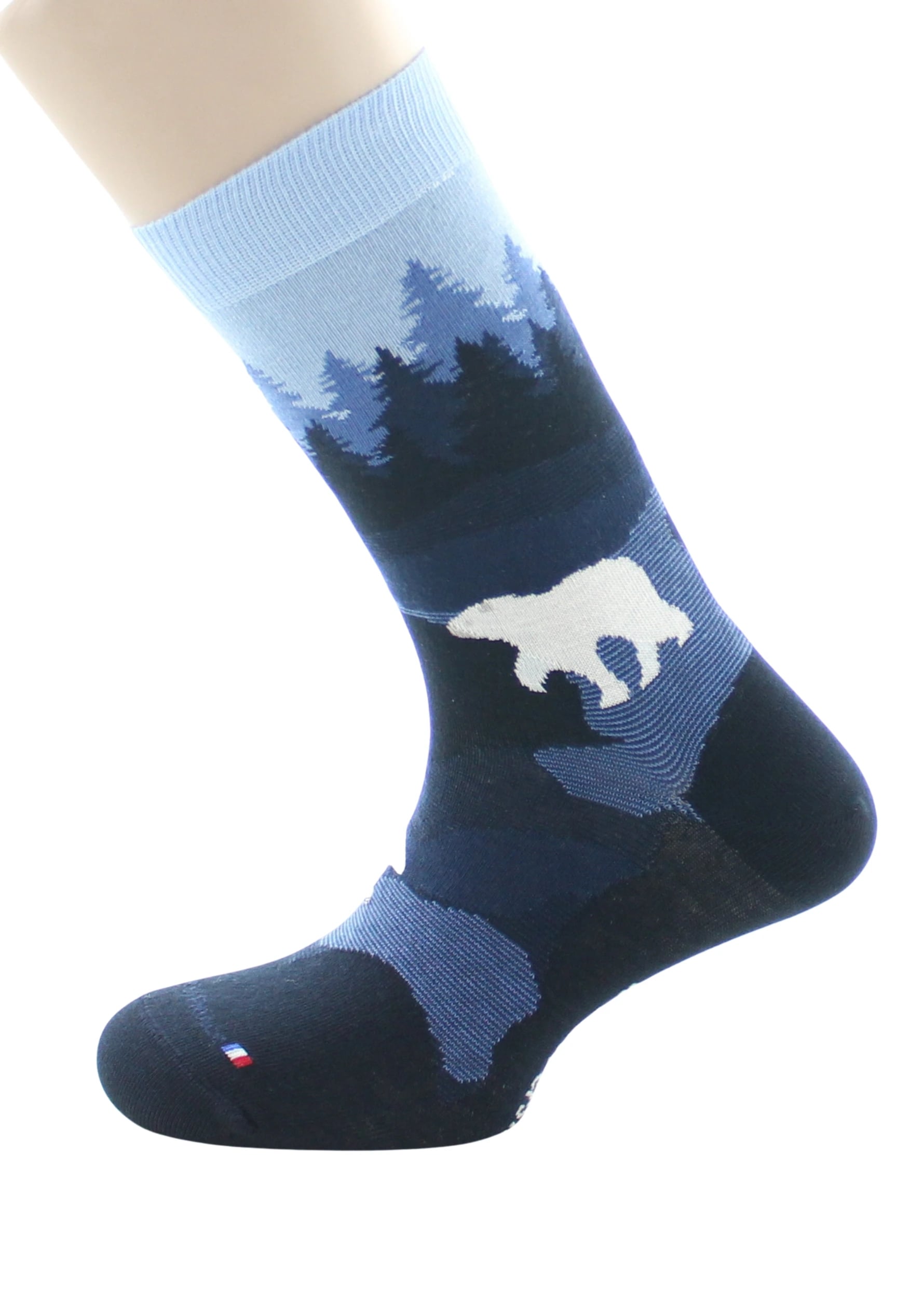 Chaussettes Dagobert forêt homme, Bleu
