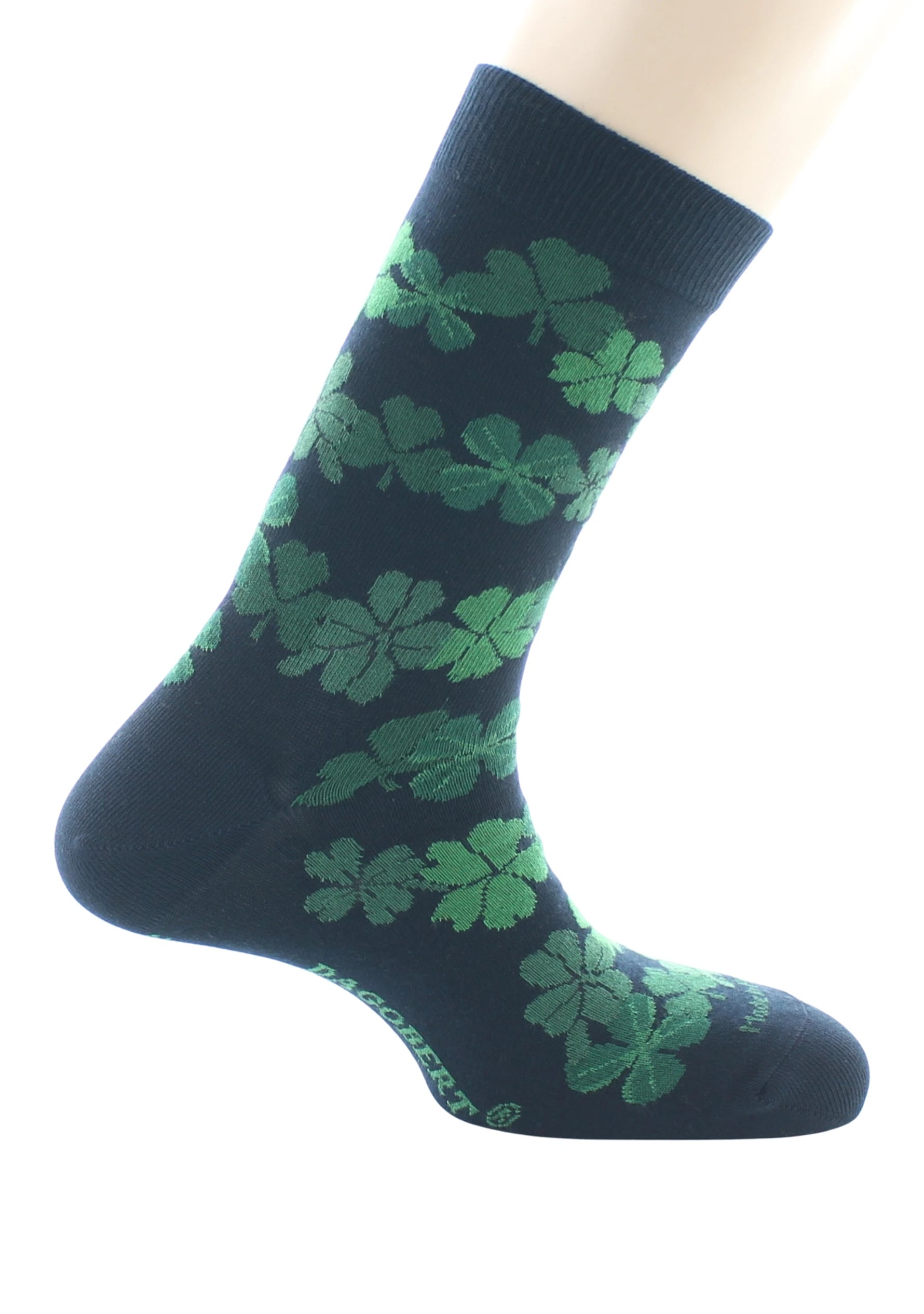 Chaussettes  trèfles, Marine/vert