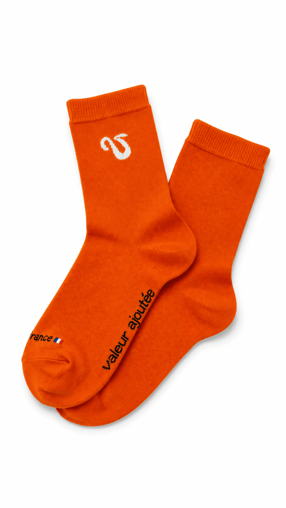 Chaussettes Valeur Ajoutée mi-hautes, Orange