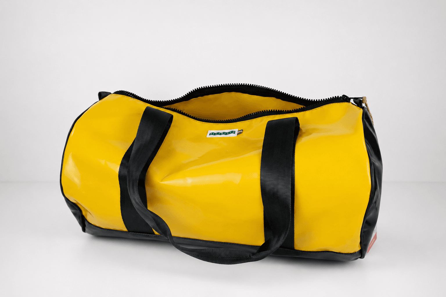 Sac polochon bicolore, Jaune/noir