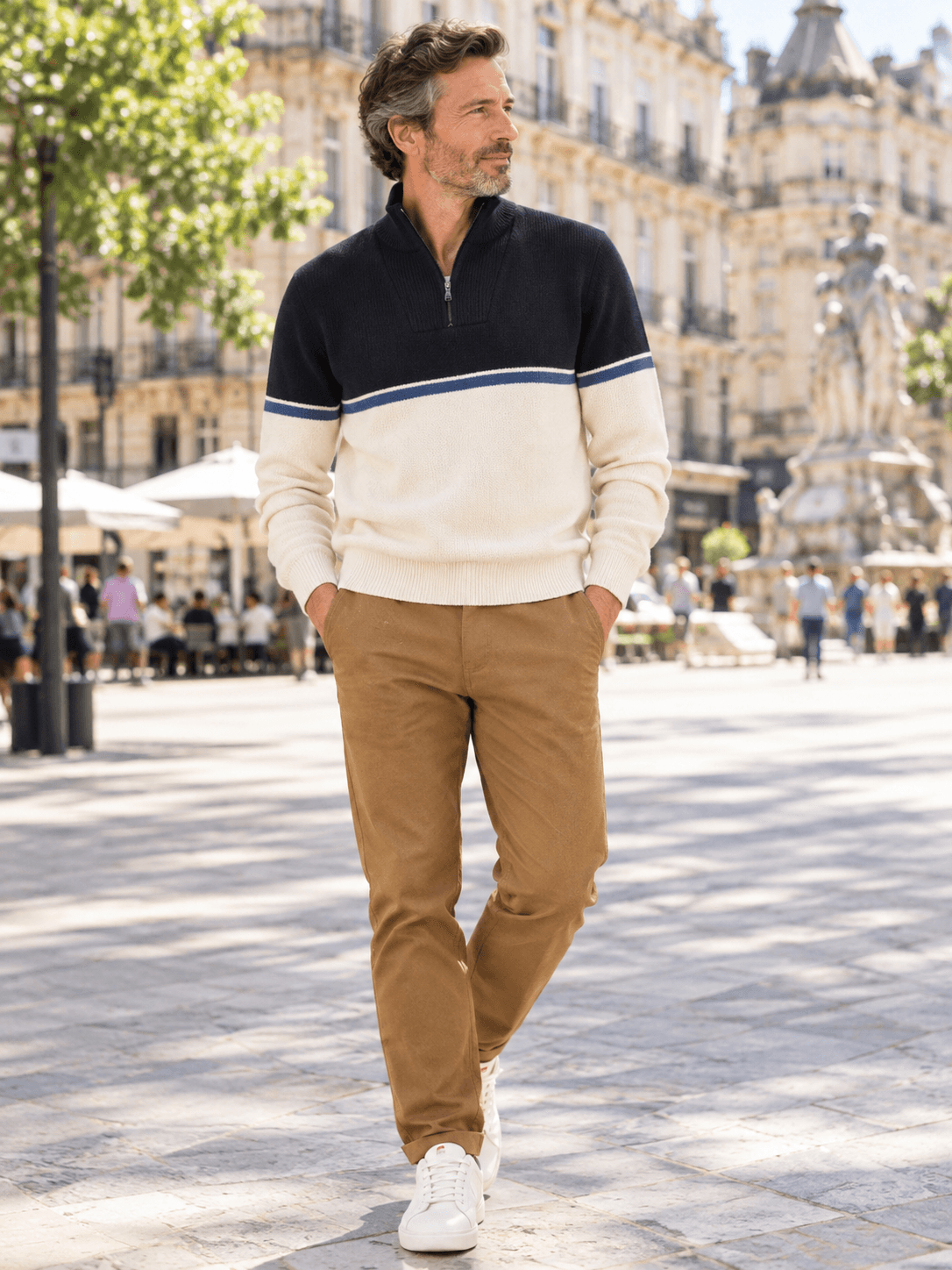 1083 Chino 163 N slim coton, Marron