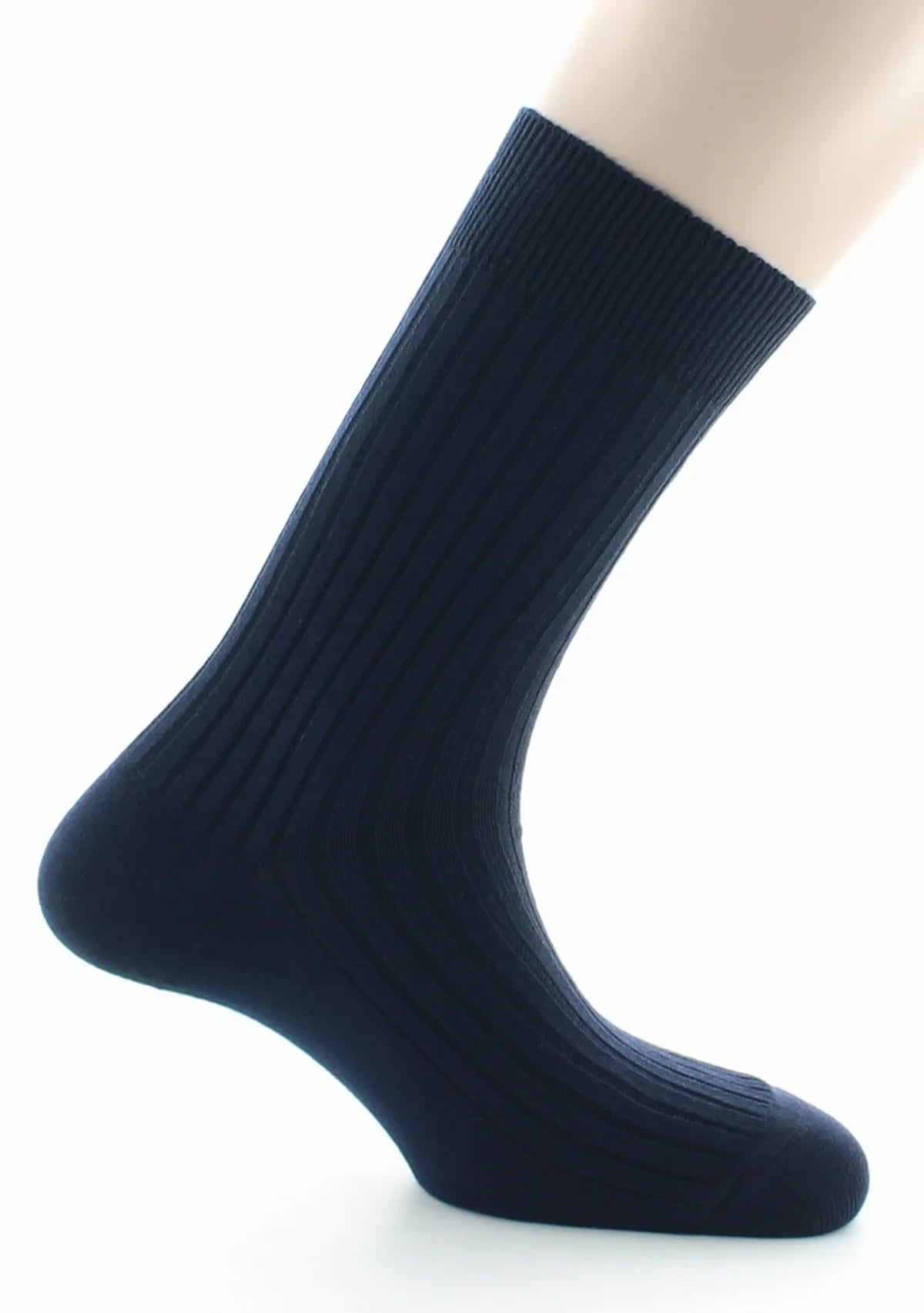 Perrin Chaussettes hautes fil d'écosse, Bleu marine