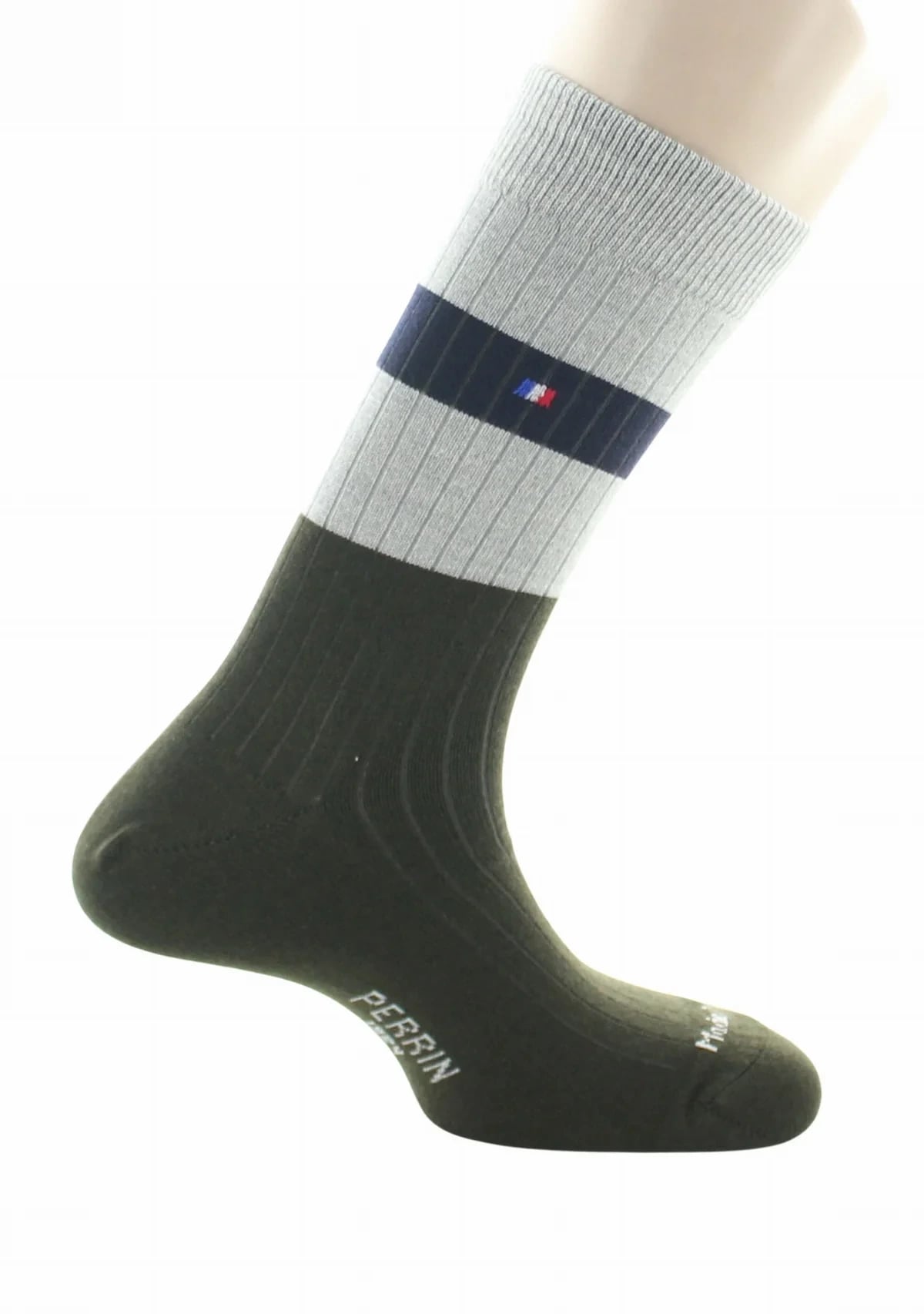 Perrin Mi chaussettes en laine Mérinos, Kaki