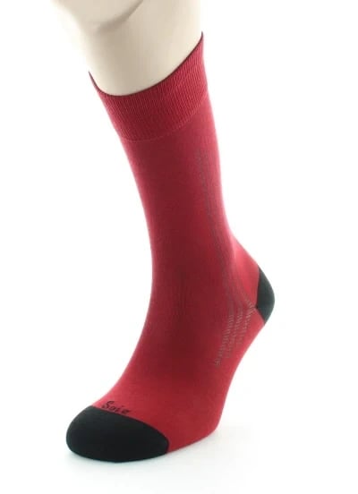 Perrin Mi chaussettes unies laine et soie, Rouge