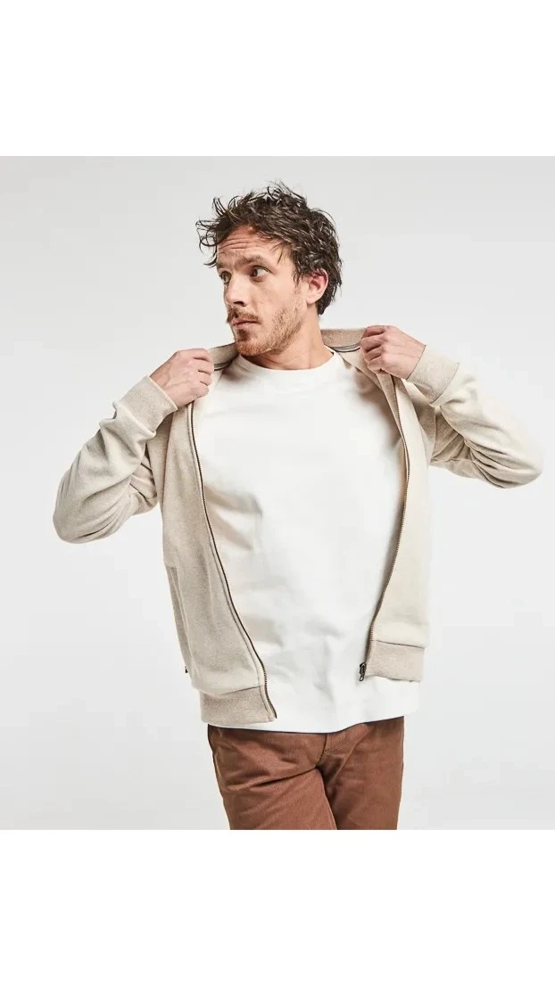 Sweat Pedro zippé maille piquée