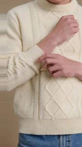 Pull irlandais col rond