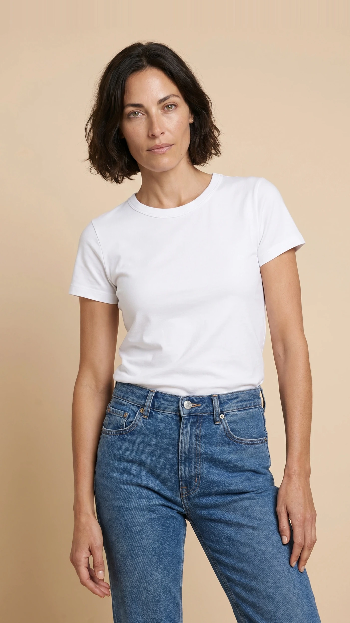 Tee-shirt épais Romane manches courtes raz du cou