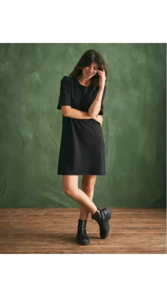 Robe maille ELISABETH manches courtes