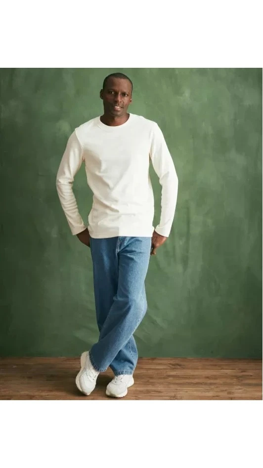 Tee-shirt épais ROBIN col rond manches longues