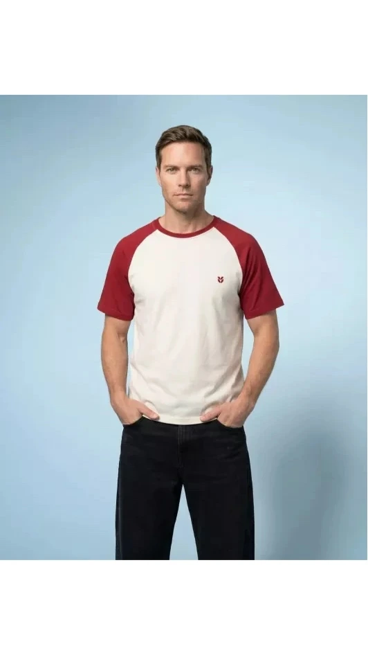 Tee-shirt bicolor col rond ROSS