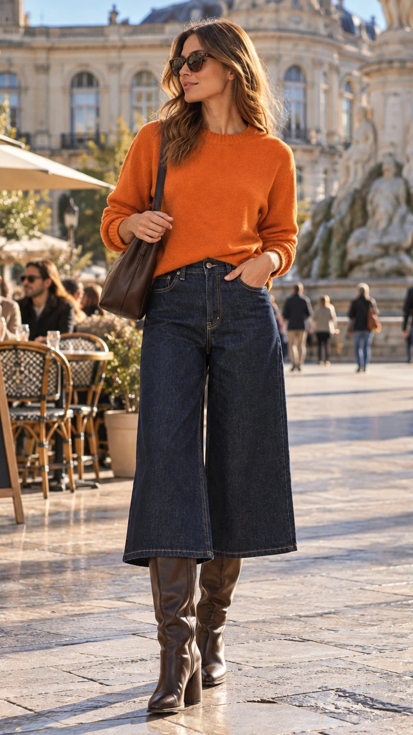 Jupe culotte denim