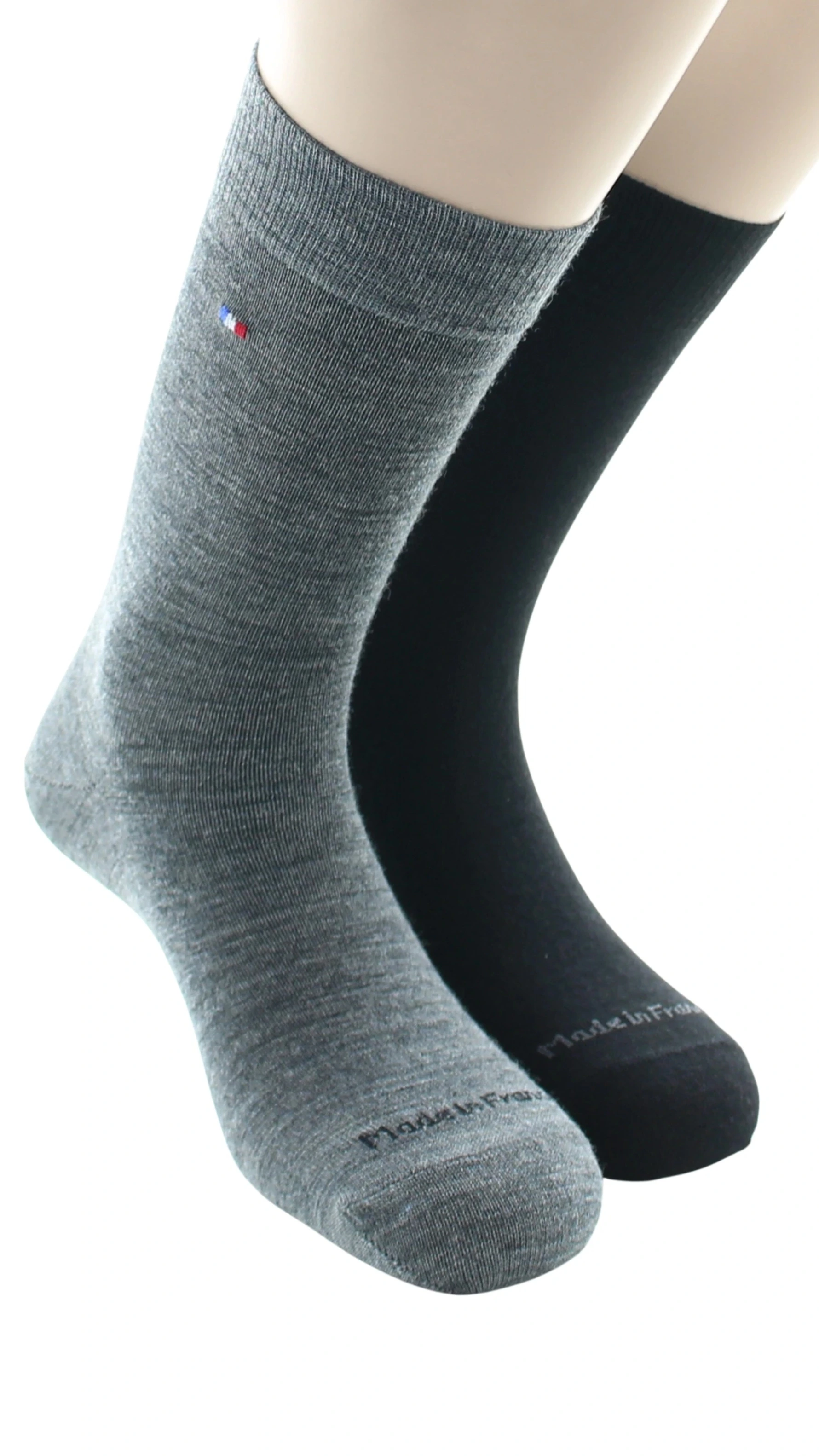 Lot de 2 paires mi chaussettes en laine