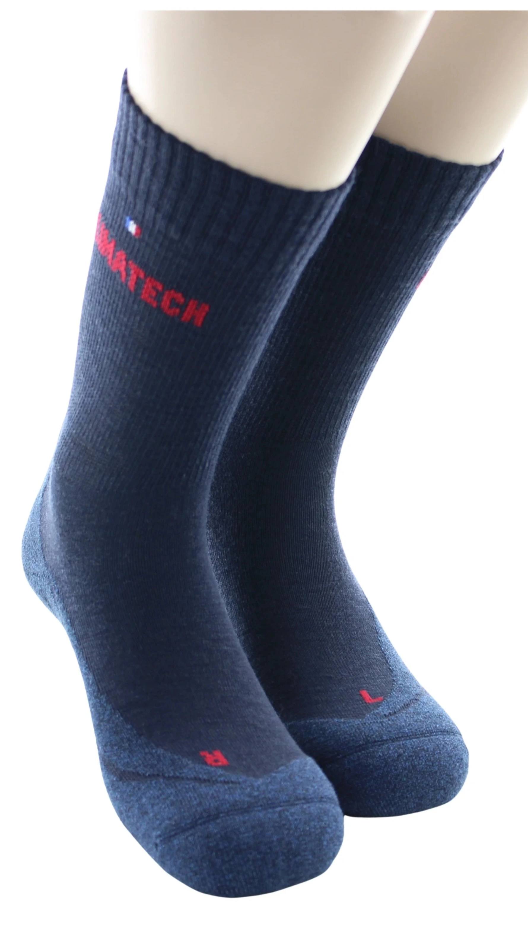 Lot de 2 mi chaussettes jacquard semelle bouclette