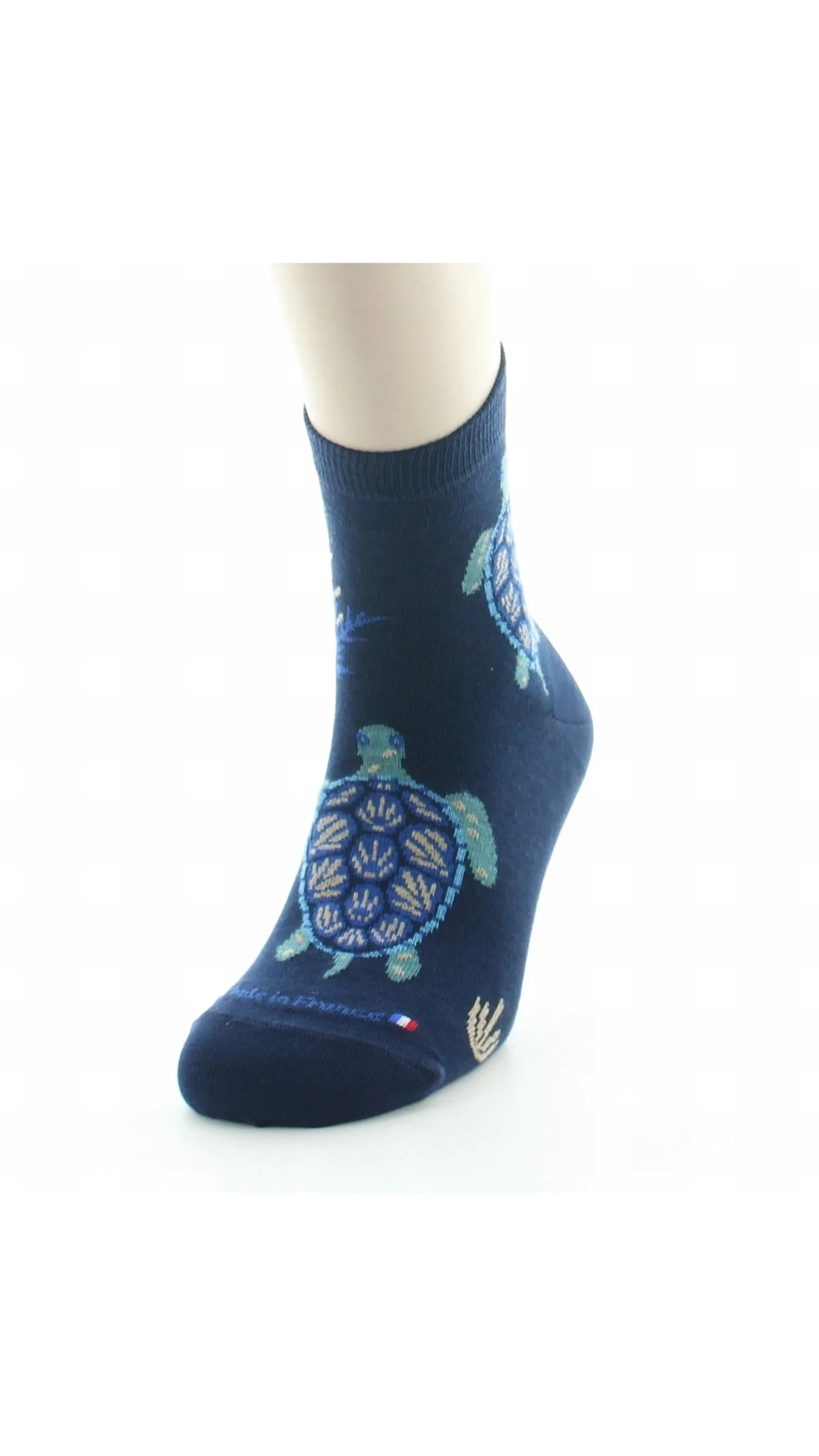 Chaussettes courtes motif tortue